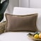 Phantoscope Farmhouse Throw Decorative Pillow Cover Burlap Linen Trimmed Tailored Edges Outdoor Pillow GeometricPattern Coffee 12 x 20 inches 30 x 50 cm