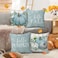 pinata Fall Pillow Covers 18x18 Set of 4 Fall Decorations for Home Throw Pillows for Couch Indoor Outdoor Autumn Decor Blue Pumpkin Seasonal Pillow Covers