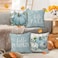 pinata Fall Pillow Covers 18x18 Set of 4 Fall Decorations for Home Throw Pillows for Couch Indoor Outdoor Autumn Decor Blue Pumpkin Seasonal Pillow Covers