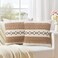 Pyonic Pack of 2 Boho Throw Pillow Covers 18x18 Inch Farmhouse Decorative Throw Pillows for Bed Sofa Living RoomBeige Modern Cushion Cover Couch Pillows Cover Home Decor