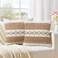 Pyonic Pack of 2 Boho Throw Pillow Covers 18x18 Inch Farmhouse Decorative Throw Pillows for Bed Sofa Living RoomBeige Modern Cushion Cover Couch Pillows Cover Home Decor