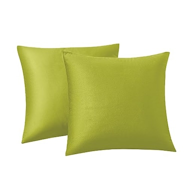 RainRoad Bright Green Throw Pillows Covers Set of 2 Soft Velvet Decorative Pillow Covers 20x20 Inch for Couch Bed Bright Green 20 x 20Pack of 2