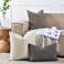Sunkifover Textured Boucle Pillow Covers 18x18 Inches Decorative Pillowcase Cushion Cover for Sofa Couch Bed Bedroom Living Room Home Decro Cream