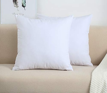 TangDepot Handmade Decorative Solid 100 Cotton Canvas Throw Pillow Covers Pillow Shams 18 x18 White 1 Count Pack of 1