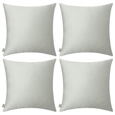 Thmyo 4Pack 100 Cotton Comfortable Solid Decorative Throw Pillow Case Square Cushion Cover Pillowcase Sublimation Blank Pillow Covers DIY Throw Pillowcase for Sofa Bedroom20x20 inch 50x50cmGrey