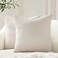 Topfinel Cream Boho Decorative Throw Pillow Covers 20x20 Inch for Couch Sofa Bed Soft Corduroy Striped Patchwork Windmill Textured Neutral Square Cushion Covers Accent Home Decor 50x50cm Set of 2