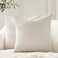 Topfinel Cream Boho Decorative Throw Pillow Covers 20x20 Inch for Couch Sofa Bed Soft Corduroy Striped Patchwork Windmill Textured Neutral Square Cushion Covers Accent Home Decor 50x50cm Set of 2