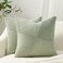 Topfinel Set of 2 Sagegreen Decorative Yellow Throw Pillow Covers 18x18 Inch for Couch Sofa Bed Farmhouse Boho Rustic Home DecorSoft Corduroy Windmill Textured Striped Patchwork Cushion Cases