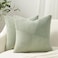 Topfinel Set of 2 Sagegreen Decorative Yellow Throw Pillow Covers 18x18 Inch for Couch Sofa Bed Farmhouse Boho Rustic Home DecorSoft Corduroy Windmill Textured Striped Patchwork Cushion Cases