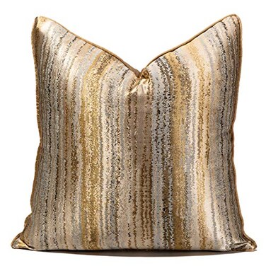 vctops Decorative Luxurious Throw Pillow Covers Square Cushion Cases Pillowcase for Bed Sofa Couch Chair Car Home Decor Gold 18x18
