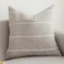 vctops Rustic Striped Cotton Linen Decorative Throw Pillow Cover Embroidery Square Cushion Cover Pillowcase for Sofa Bedroom Couch Stripe Coffee 20x20