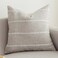 vctops Rustic Striped Cotton Linen Decorative Throw Pillow Cover Embroidery Square Cushion Cover Pillowcase for Sofa Bedroom Couch Stripe Coffee 20x20