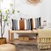 Vfuty 2 Pack 12x20 Lumbar Throw Pillow Covers Faux Leather Cotton Canvas with Black Stripes Rectangular Decorative Pillow Case for Living Room Sofa Couch Bedroom Modern Farmhouse Home Decor