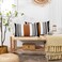 Vfuty 2 Pack 12x20 Lumbar Throw Pillow Covers Faux Leather Cotton Canvas with Black Stripes Rectangular Decorative Pillow Case for Living Room Sofa Couch Bedroom Modern Farmhouse Home Decor