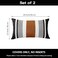 Vfuty 2 Pack 12x20 Lumbar Throw Pillow Covers Faux Leather Cotton Canvas with Black Stripes Rectangular Decorative Pillow Case for Living Room Sofa Couch Bedroom Modern Farmhouse Home Decor