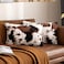 Woaboy Pack of 2 Luxury Faux Fur Throw Pillow Covers Cowhide Decorative Soft Fluffy Plush Couch Throws Brindle Cushion Covers for Couch Living Room Sofa Bedroom 12x20 Inch