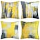 Wosendy Yellow and Grey Throw Pillow Covers Decorative Accent Pillows Velvet Sofa Pillows for Living Room Bedroom Chair Couch Set of 4 Pack 20 x 20 inch