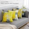 Wosendy Yellow and Grey Throw Pillow Covers Decorative Accent Pillows Velvet Sofa Pillows for Living Room Bedroom Chair Couch Set of 4 Pack 20 x 20 inch