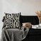 Yomisex Black and Cream Pillow Cover 18x18 Black and Cream Abstract Decorate Pillow Cover for Living Room Couch Bed Home Bedroom Decor