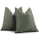 ZWJD Army Green Pillow Covers 18x18 Set of 2 Chenille Throw Pillow Covers with Elegant Design Soft and Luxurious Decorative Pillows for Couch Bed Home Decor