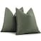 ZWJD Army Green Pillow Covers 18x18 Set of 2 Chenille Throw Pillow Covers with Elegant Design Soft and Luxurious Decorative Pillows for Couch Bed Home Decor