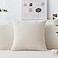 Home Brilliant Solid Cream Throw Pillows for Couch Decorative Throw Pillow Covers 18 x 18 Striped Corduroy Plush Velvet Cushion Cover for Summer Sofa Bench Bedroom Cream Cheese 18x18 45cm