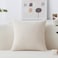 Home Brilliant Solid Cream Throw Pillows for Couch Decorative Throw Pillow Covers 18 x 18 Striped Corduroy Plush Velvet Cushion Cover for Summer Sofa Bench Bedroom Cream Cheese 18x18 45cm