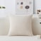 Home Brilliant Solid Cream Throw Pillows for Couch Decorative Throw Pillow Covers 18 x 18 Striped Corduroy Plush Velvet Cushion Cover for Summer Sofa Bench Bedroom Cream Cheese 18x18 45cm