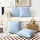 Home Brilliant Blue Throw Pillows for Couh Pillow Covers 18x18 Set of 4 Burlap Linen Square Throw Pillows Cushion Covers for Sofa Light Blue 45cm