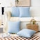 Home Brilliant Blue Throw Pillows for Couh Pillow Covers 18x18 Set of 4 Burlap Linen Square Throw Pillows Cushion Covers for Sofa Light Blue 45cm