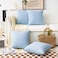 Home Brilliant Blue Throw Pillows for Couh Pillow Covers 18x18 Set of 4 Burlap Linen Square Throw Pillows Cushion Covers for Sofa Light Blue 45cm