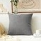Home Brilliant Linen Large Throw Pillow Cover Euro Sham Cushion Cover for Bench Bed Sofa 26 x 26 inch66cm Dark Grey