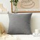 Home Brilliant Linen Large Throw Pillow Cover Euro Sham Cushion Cover for Bench Bed Sofa 26 x 26 inch66cm Dark Grey