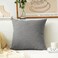 Home Brilliant Linen Large Throw Pillow Cover Euro Sham Cushion Cover for Bench Bed Sofa 26 x 26 inch66cm Dark Grey