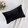 Home Brilliant Rectangle Throw Pillow Cover Faux Fur Suede Accent Decorative Decorations Throw Pillows Oblong Cushion Cover for Bed 12x20 Inch Black