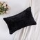 Home Brilliant Rectangle Throw Pillow Cover Faux Fur Suede Accent Decorative Decorations Throw Pillows Oblong Cushion Cover for Bed 12x20 Inch Black