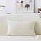 Home Brilliant Rectangular Pillow Cover 12 x 20 Solid Striped Velvet Corduroy Couch Chair Lumbar Pillow Oblong Summer Throw Pillow case for Baby Toddler 12 x 20 Cream Cheese