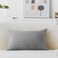 Home Brilliant Lumbar Pillow Cover 12x20 Plush Velvet Corduroy Striped Rectangular Throw Pillows Pillow Case Cushion Cover 12 x 20 Light Grey
