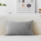 Home Brilliant Lumbar Pillow Cover 12x20 Plush Velvet Corduroy Striped Rectangular Throw Pillows Pillow Case Cushion Cover 12 x 20 Light Grey