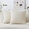 Home Brilliant Set of 2 Couch Pillow Covers Corduroy Throw Pillow Covers for Bed Sofa Couch Home Decor Gift 18x18 inch Cream Cheese
