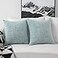 Home Brilliant Throw Pillow Covers for Couch Tweed Chenille Throw Pillow Covers 18x18 Sofa Bench Decorations 2 Packs 18 x 18 inches Greenish Teal
