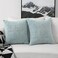 Home Brilliant Throw Pillow Covers for Couch Tweed Chenille Throw Pillow Covers 18x18 Sofa Bench Decorations 2 Packs 18 x 18 inches Greenish Teal