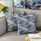 Home Brilliant Abstract Textured Decorative Throw Pillow Covers for Bed Pillowcases Accent Throw Pillows for Couch Deocr 18x18 inch Set of 2 Navy Blue