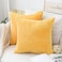 Home Brilliant Pillow Covers 20x20 Solid Striped Corduroy Plush Velvet Cushion Cover for Couch Decor Set of 2 20 x 20 Inch Sunflower Yellow