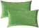 Mixhug Set of 2 Cozy Velvet Rectangle Decorative Throw Pillow Covers for Couch and Bed Green 12 x 20 Inches