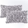 MIULEE 3D Rose Flower Pillow Covers Pack of 2 Decorative Spring Floral Romantic Stereo Chiffon Aesthetic Solid Pillowcase for Girl Bedroom Living Room Decor 12x20 Inch Grey