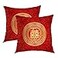 Batmerry Red Round Love Hearts Decorative Pillow Covers White Double Happiness Pattern Chinese Wedding Double Sided Throw Pillow Covers Sofa Cushion Cover Square 18 x 18 InchesSet of 2