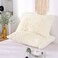 MOOWOO Fluffy Pillowcase Standard Size Set of 2 Creamy White Sherpa Shaggy Pillow Cases Decorative Covers with Zipper Cream White