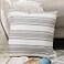 NATUS WEAVER Stripe Pillow Case Soft Faux Linen Square Decorative Throw Cushion Cover Pillowcase with Hidden Zipper for Sofa Nursery Bedroom 12 x 12