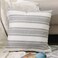 NATUS WEAVER Stripe Pillow Case Soft Faux Linen Square Decorative Throw Cushion Cover Pillowcase with Hidden Zipper for Sofa Nursery Bedroom 12 x 12